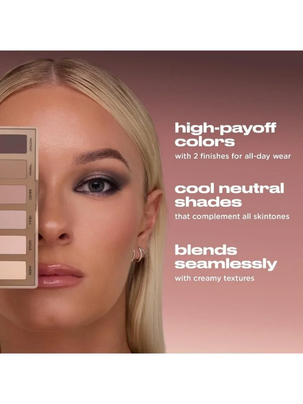 Matte Eyeshadow Palette - 6 Cool Neutral Shades for Everyday Looks & Smoky Eyes